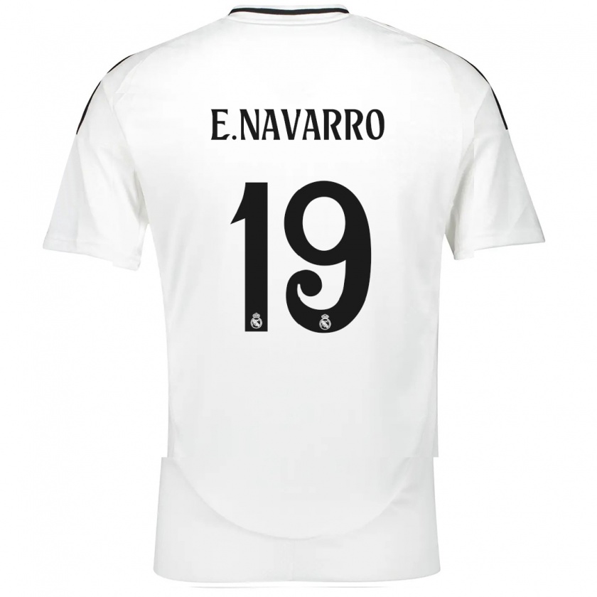 Kandiny Kinder Eva Navarro #19 Weiß Heimtrikot Trikot 2024/25 T-Shirt