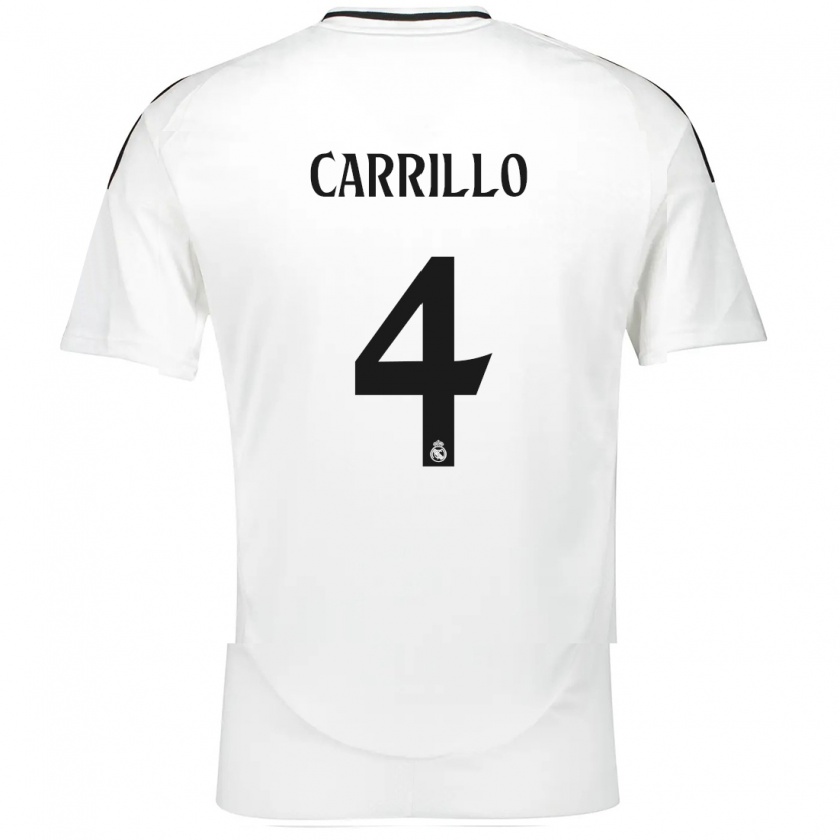 Kandiny Kinder Álvaro Carrillo #4 Weiß Heimtrikot Trikot 2024/25 T-Shirt