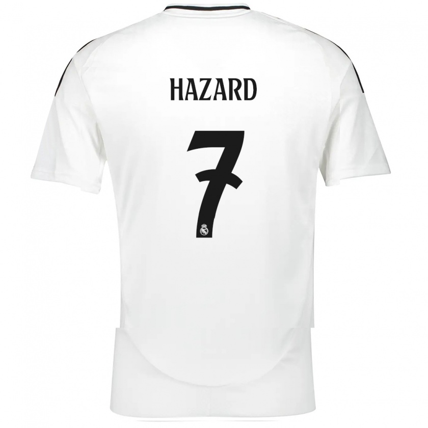 Kandiny Kinder Eden Hazard #7 Weiß Heimtrikot Trikot 2024/25 T-Shirt