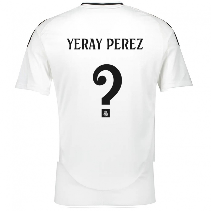 Kandiny Kinder Yeray Perez #0 Weiß Heimtrikot Trikot 2024/25 T-Shirt