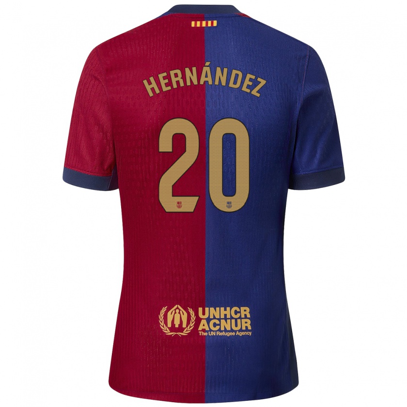 Kandiny Kinder Unai Hernández #20 Blau Rot Heimtrikot Trikot 2024/25 T-Shirt