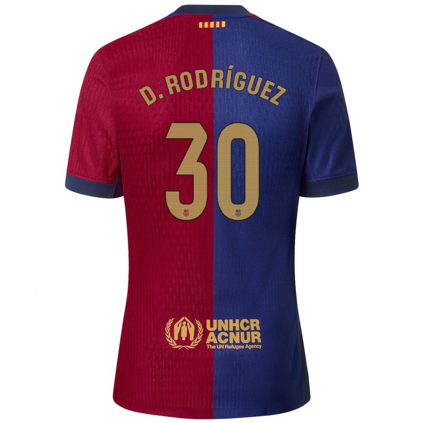 Kandiny Kinder Dani Rodríguez #30 Blau Rot Heimtrikot Trikot 2024/25 T-Shirt