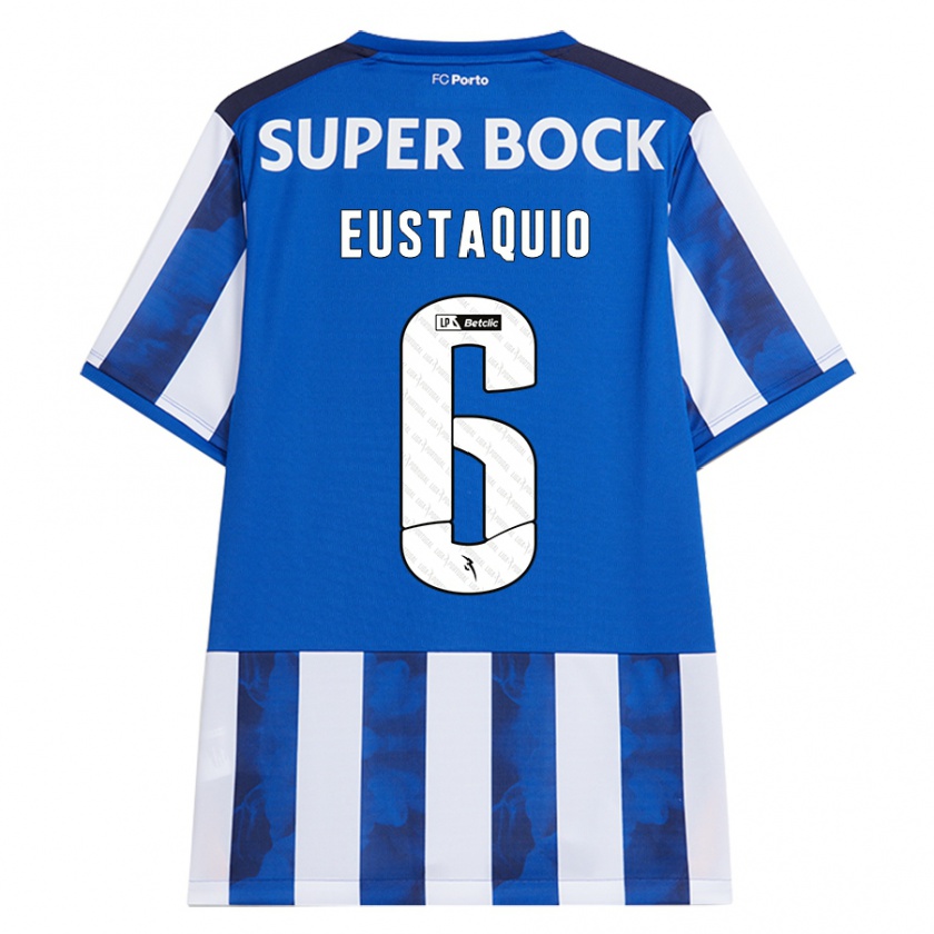 Kandiny Kinder Stephen Eustaquio #6 Blau Weiß Heimtrikot Trikot 2024/25 T-Shirt