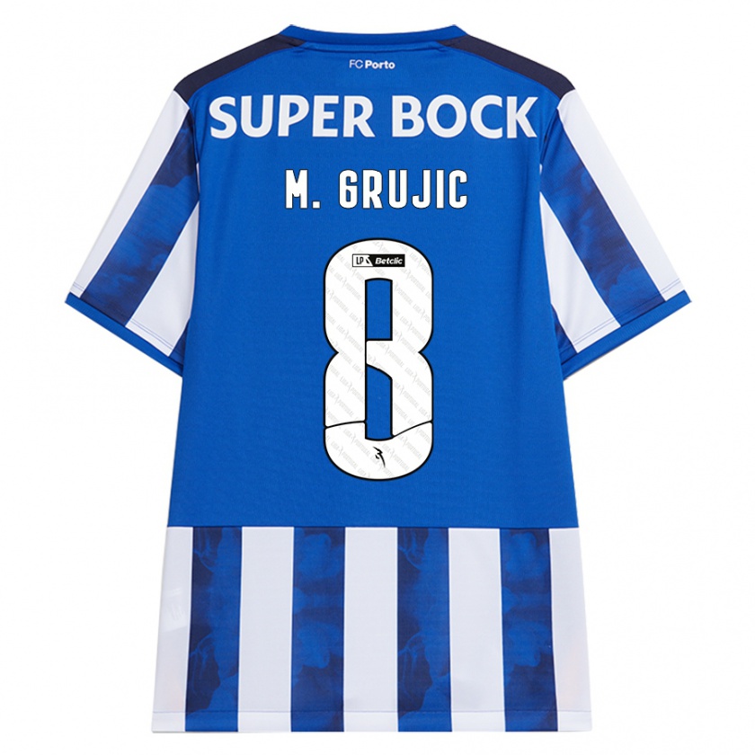 Kandiny Kinder Marko Grujic #8 Blau Weiß Heimtrikot Trikot 2024/25 T-Shirt