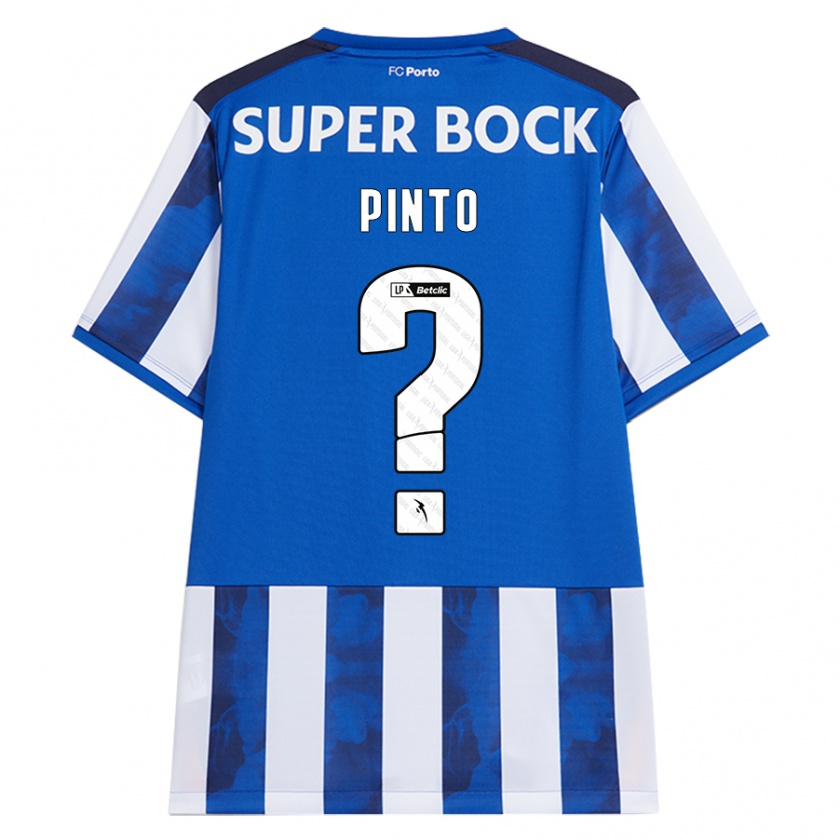 Kandiny Kinder Gonçalo Pinto #0 Blau Weiß Heimtrikot Trikot 2024/25 T-Shirt