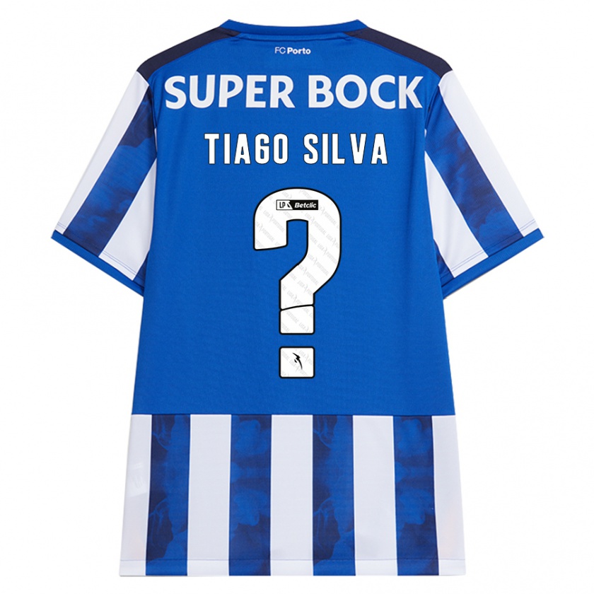 Kandiny Kinder Tiago Silva #0 Blau Weiß Heimtrikot Trikot 2024/25 T-Shirt