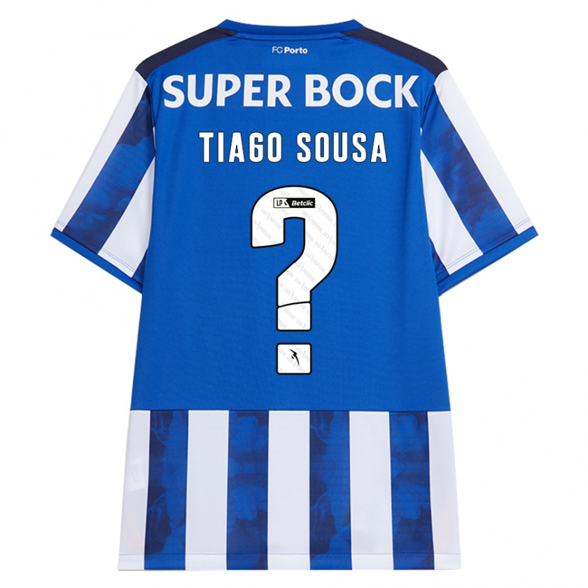 Kandiny Kinder Tiago Sousa #0 Blau Weiß Heimtrikot Trikot 2024/25 T-Shirt