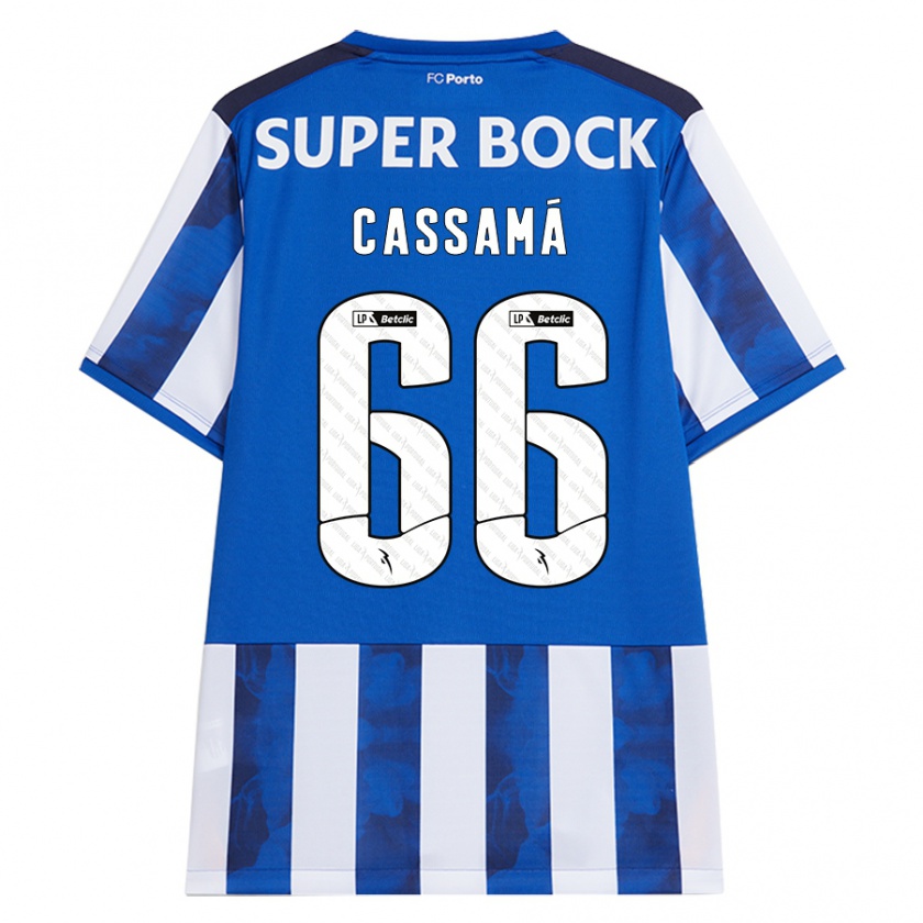 Kandiny Kinder Adramane Cassamá #66 Blau Weiß Heimtrikot Trikot 2024/25 T-Shirt