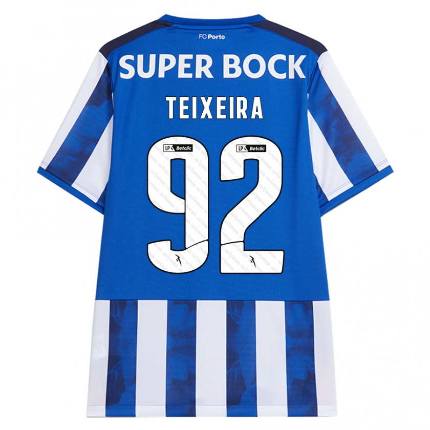 Kandiny Kinder João Teixeira #92 Blau Weiß Heimtrikot Trikot 2024/25 T-Shirt