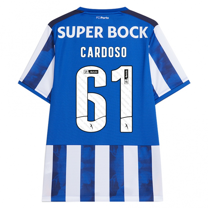 Kandiny Kinder Ivan Cardoso #61 Blau Weiß Heimtrikot Trikot 2024/25 T-Shirt