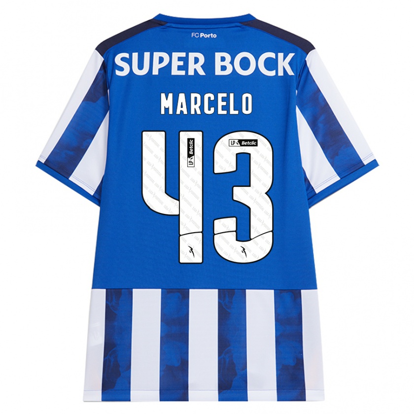 Kandiny Kinder Joao Marcelo #43 Blau Weiß Heimtrikot Trikot 2024/25 T-Shirt