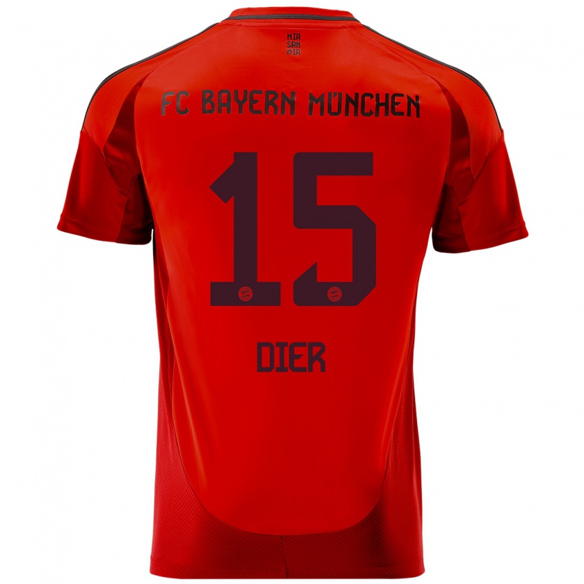 Kandiny Kinder Eric Dier #15 Rot Heimtrikot Trikot 2024/25 T-Shirt