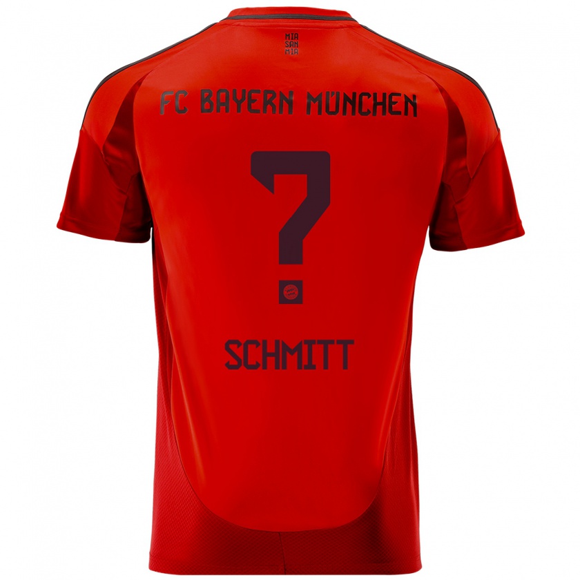 Kandiny Kinder Max Schmitt #0 Rot Heimtrikot Trikot 2024/25 T-Shirt