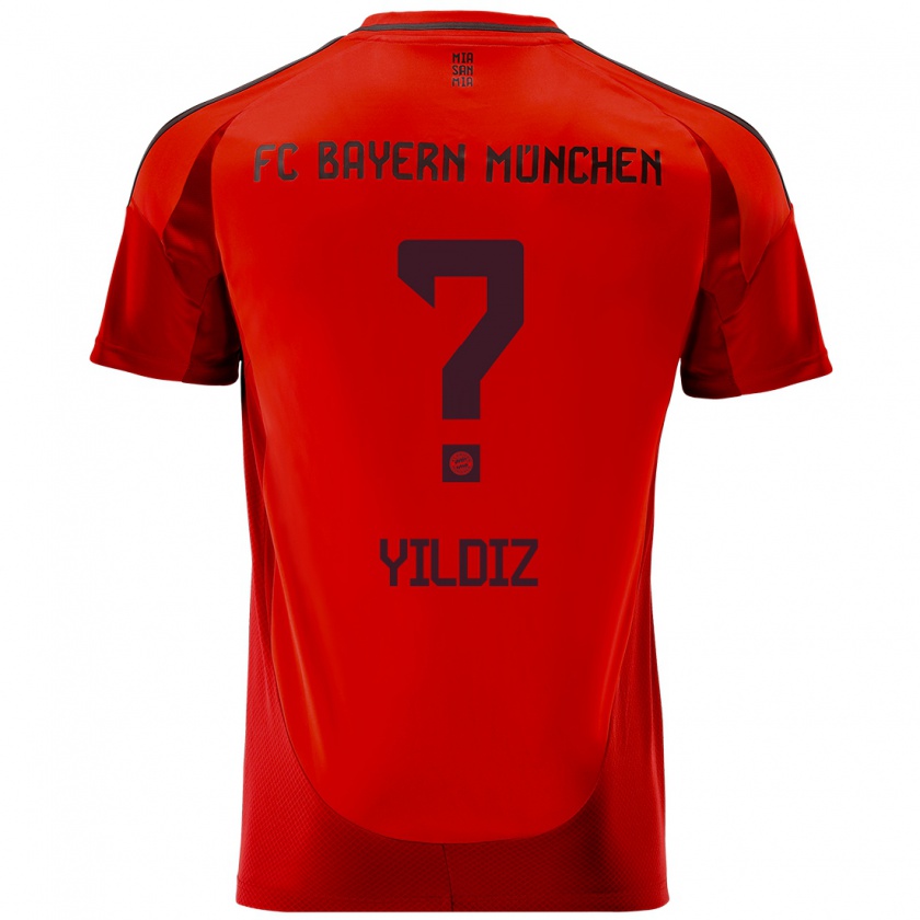 Kandiny Kinder Veis Yildiz #0 Rot Heimtrikot Trikot 2024/25 T-Shirt