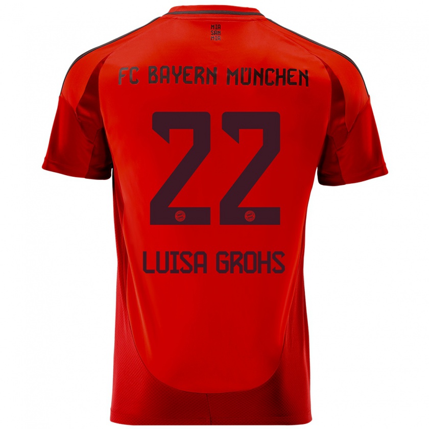 Kandiny Kinder Maria Luisa Grohs #22 Rot Heimtrikot Trikot 2024/25 T-Shirt