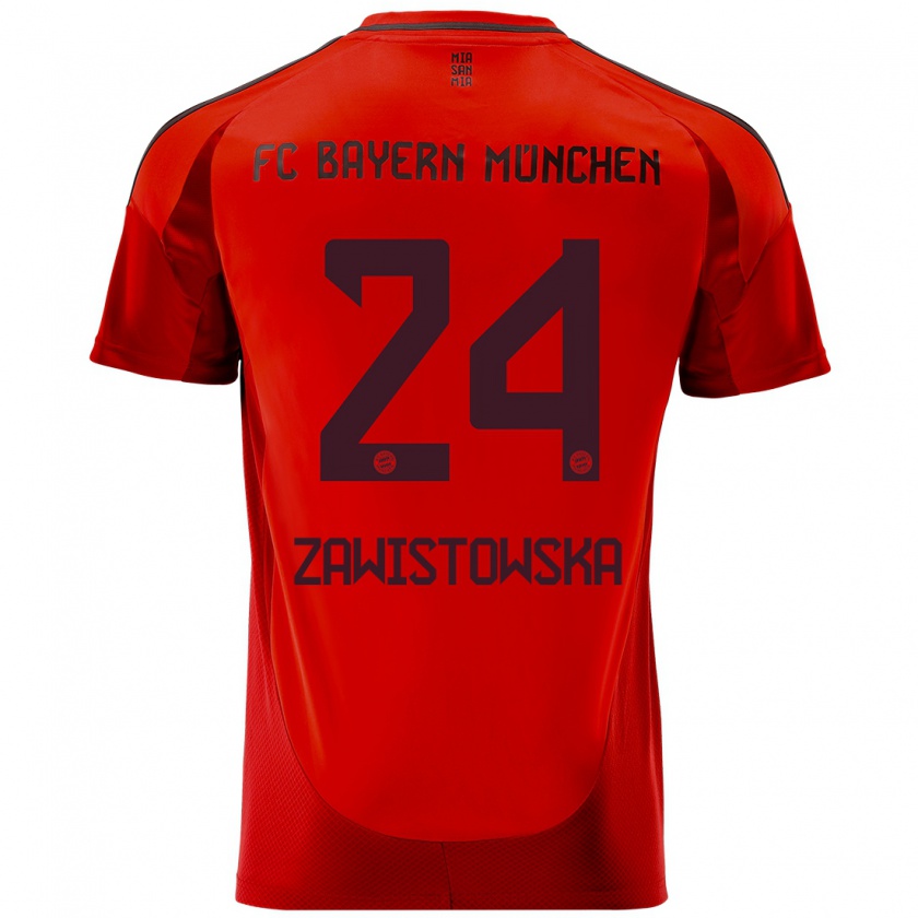 Kandiny Kinder Weronika Zawistowska #24 Rot Heimtrikot Trikot 2024/25 T-Shirt