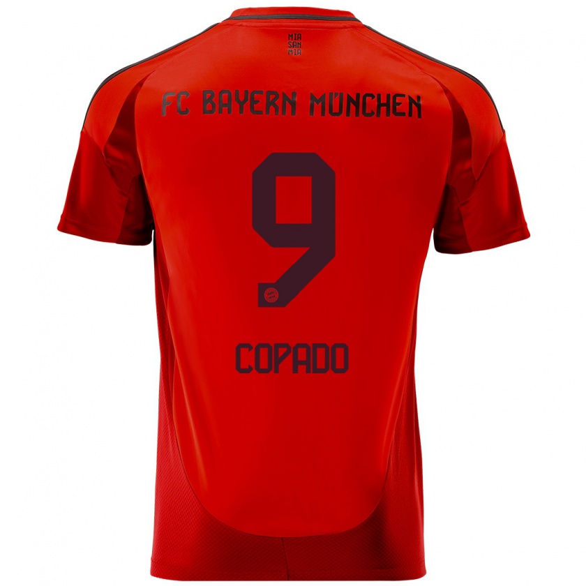 Kandiny Kinder Lucas Copado #9 Rot Heimtrikot Trikot 2024/25 T-Shirt