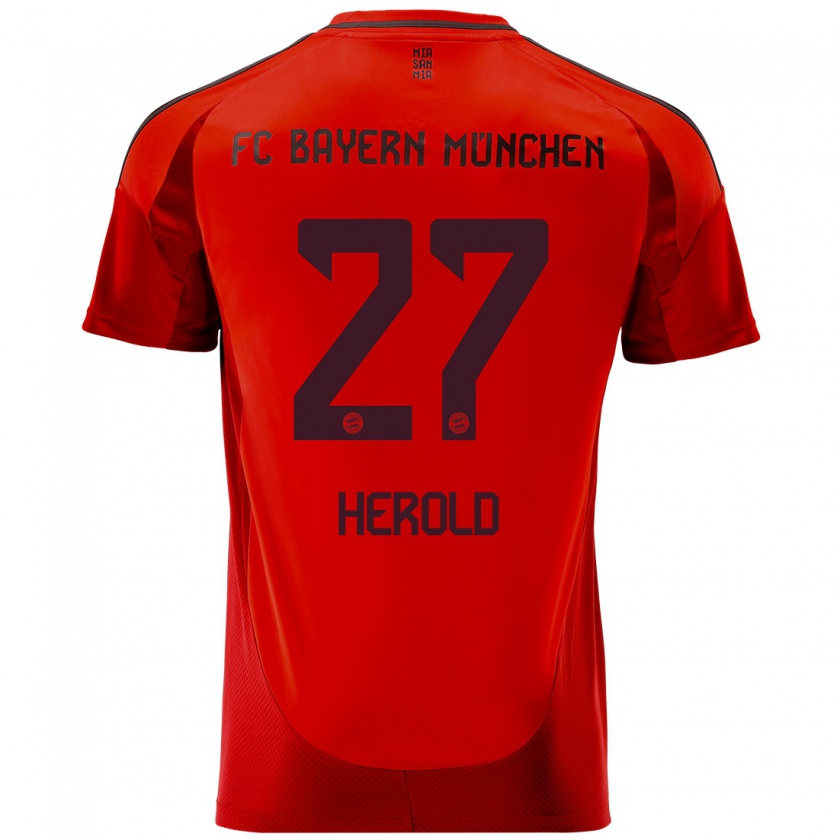 Kandiny Kinder David Herold #27 Rot Heimtrikot Trikot 2024/25 T-Shirt