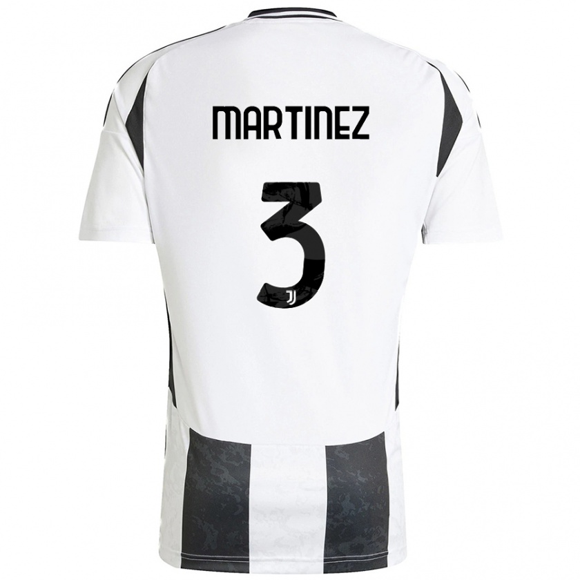 Kandiny Kinder Bruno Martinez #3 Weiß Schwarz Heimtrikot Trikot 2024/25 T-Shirt