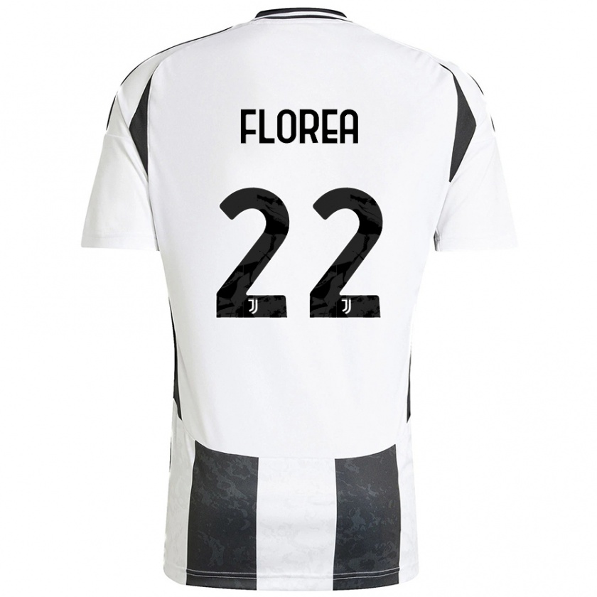 Kandiny Kinder Andrei Florea #22 Weiß Schwarz Heimtrikot Trikot 2024/25 T-Shirt