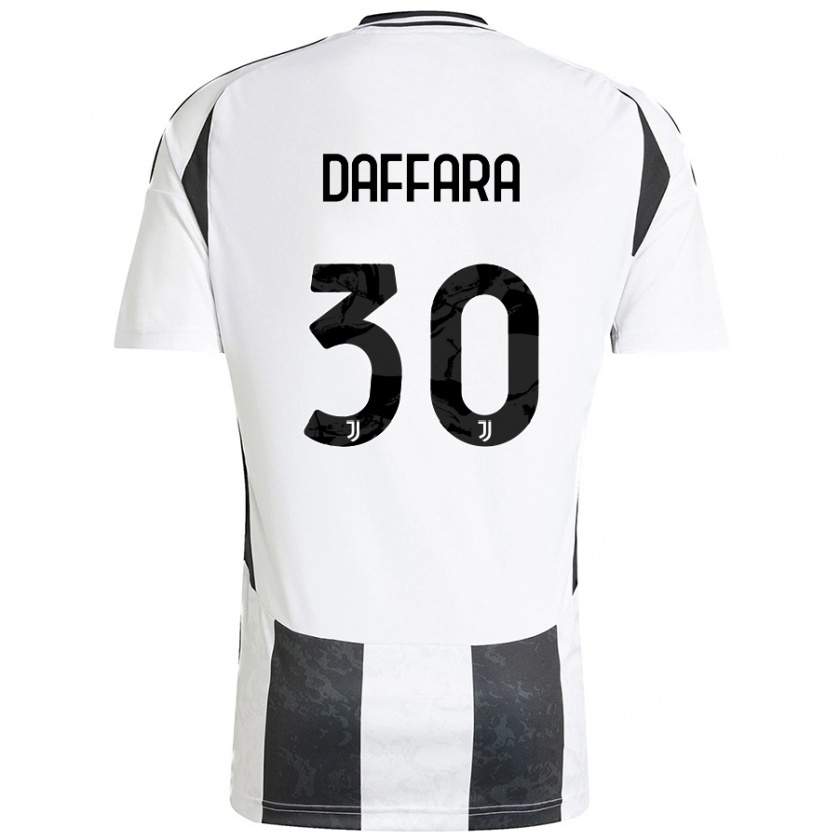 Kandiny Kinder Giovanni Daffara #30 Weiß Schwarz Heimtrikot Trikot 2024/25 T-Shirt