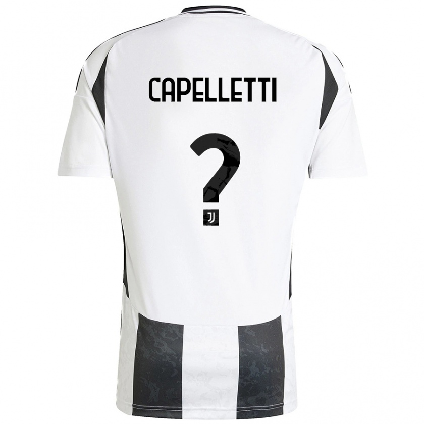 Kandiny Kinder Alessia Capelletti #0 Weiß Schwarz Heimtrikot Trikot 2024/25 T-Shirt