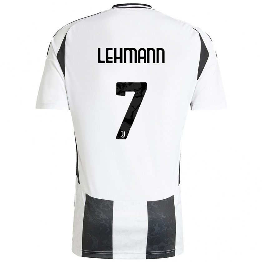 Kandiny Kinder Alisha Lehmann #7 Weiß Schwarz Heimtrikot Trikot 2024/25 T-Shirt