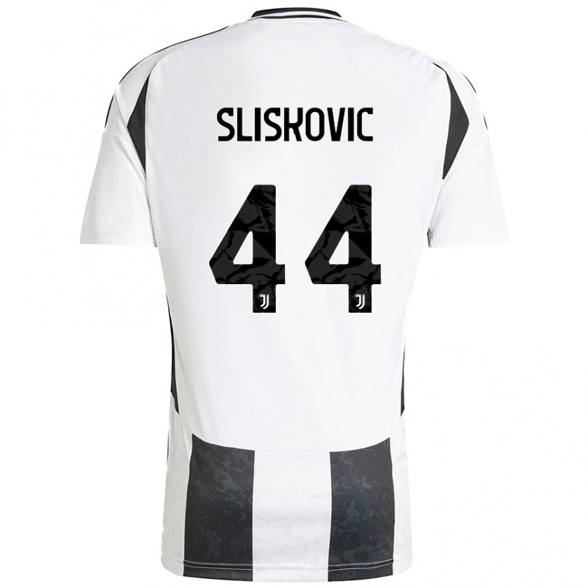 Kandiny Kinder Gloria Slišković #44 Weiß Schwarz Heimtrikot Trikot 2024/25 T-Shirt