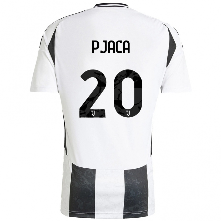 Kandiny Kinder Marko Pjaca #20 Weiß Schwarz Heimtrikot Trikot 2024/25 T-Shirt