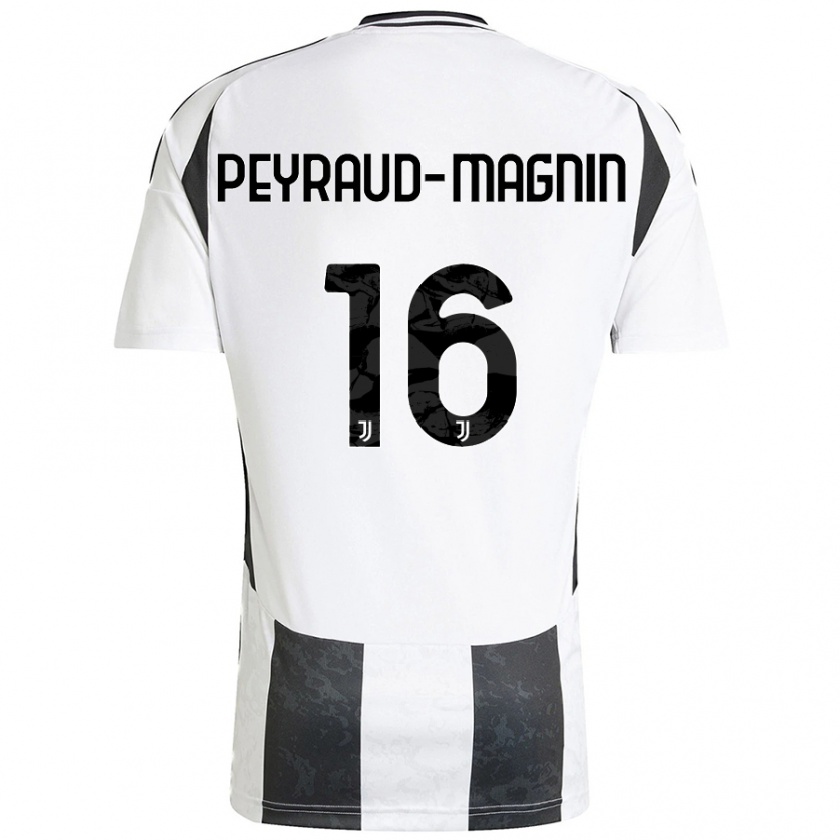 Kandiny Kinder Pauline Peyraud-Magnin #16 Weiß Schwarz Heimtrikot Trikot 2024/25 T-Shirt