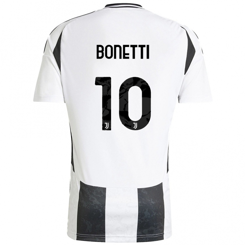 Kandiny Kinder Andrea Bonetti #10 Weiß Schwarz Heimtrikot Trikot 2024/25 T-Shirt