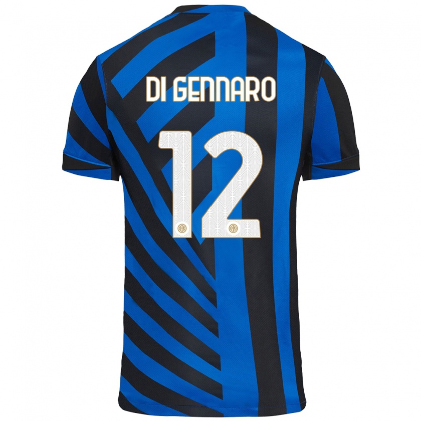 Kandiny Kinder Raffaele Di Gennaro #12 Blau Schwarz Heimtrikot Trikot 2024/25 T-Shirt