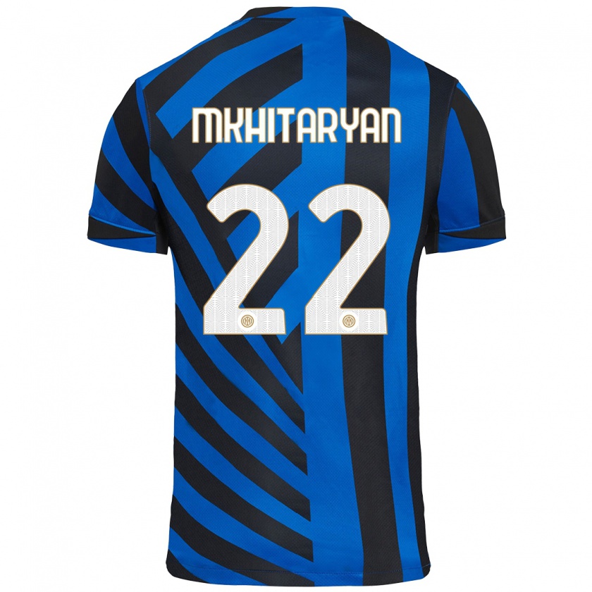 Kandiny Kinder Henrikh Mkhitaryan #22 Blau Schwarz Heimtrikot Trikot 2024/25 T-Shirt