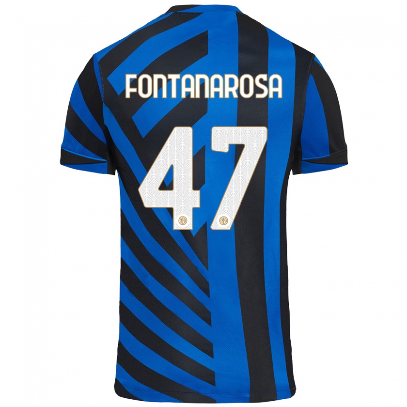 Kandiny Kinder Alessandro Fontanarosa #47 Blau Schwarz Heimtrikot Trikot 2024/25 T-Shirt