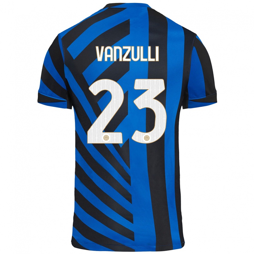 Kandiny Kinder Marco Vanzulli #23 Blau Schwarz Heimtrikot Trikot 2024/25 T-Shirt