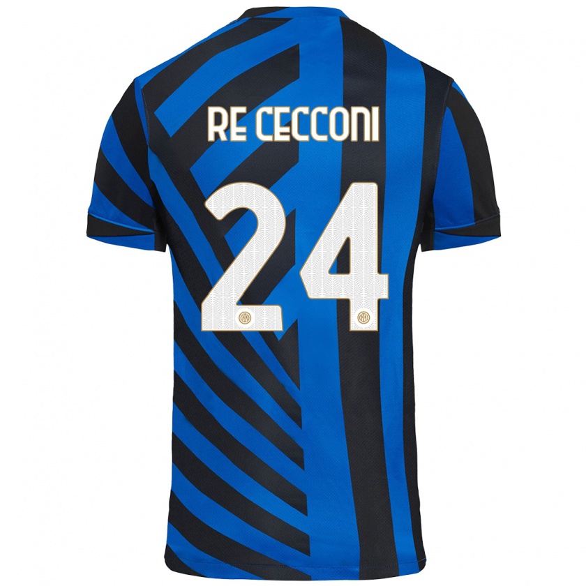 Kandiny Kinder Gabriele Re Cecconi #24 Blau Schwarz Heimtrikot Trikot 2024/25 T-Shirt