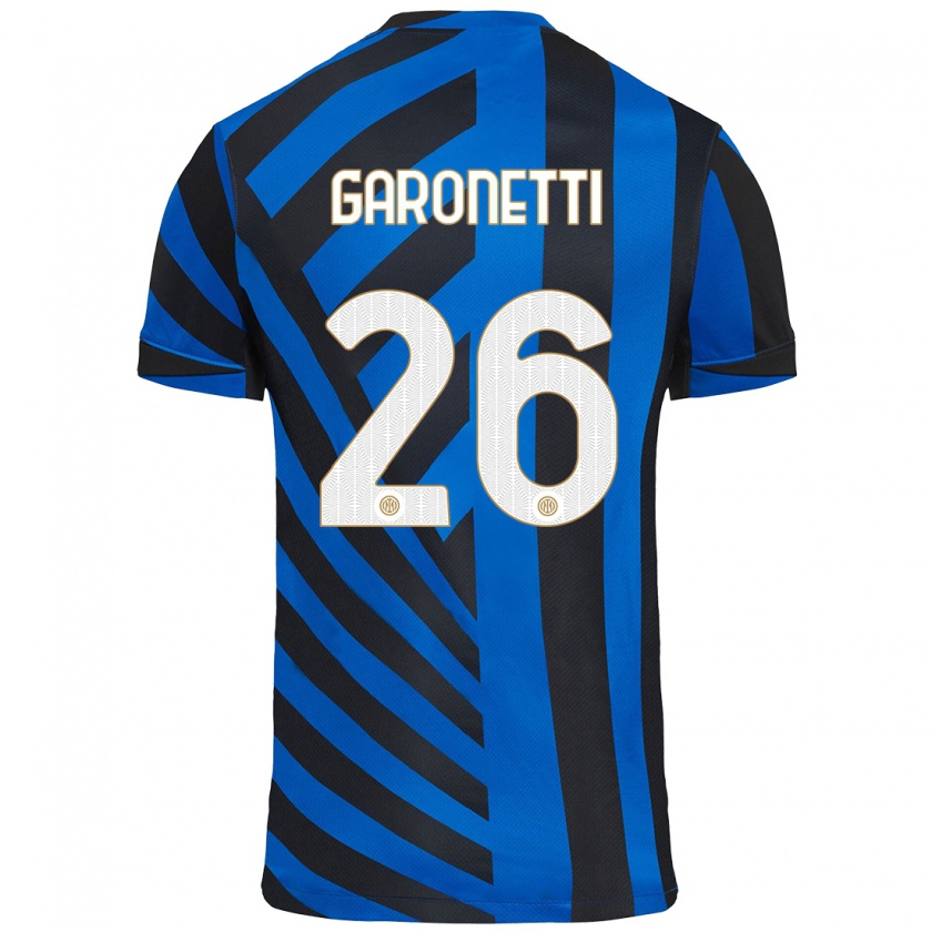 Kandiny Kinder Gabriele Garonetti #26 Blau Schwarz Heimtrikot Trikot 2024/25 T-Shirt