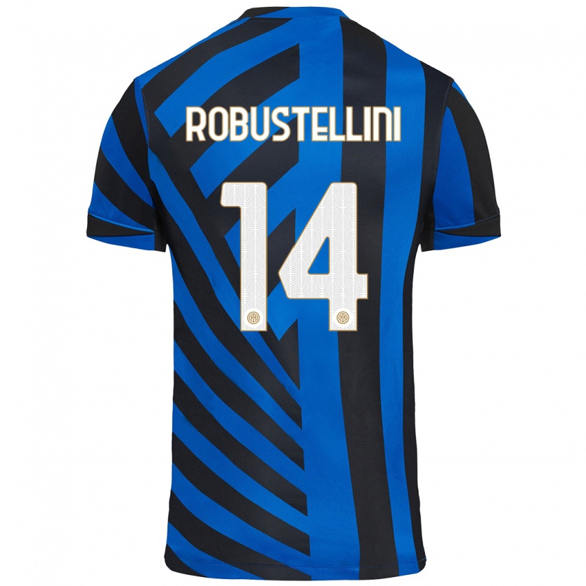 Kandiny Kinder Chiara Robustellini #14 Blau Schwarz Heimtrikot Trikot 2024/25 T-Shirt