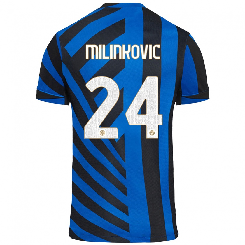 Kandiny Kinder Marija Milinković #24 Blau Schwarz Heimtrikot Trikot 2024/25 T-Shirt