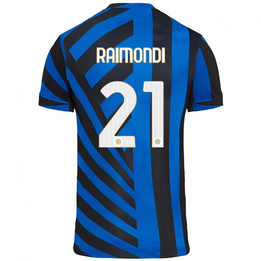 Kandiny Kinder Paolo Raimondi #21 Blau Schwarz Heimtrikot Trikot 2024/25 T-Shirt