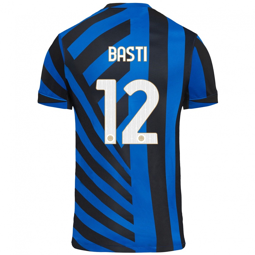 Kandiny Kinder Matteo Basti #12 Blau Schwarz Heimtrikot Trikot 2024/25 T-Shirt