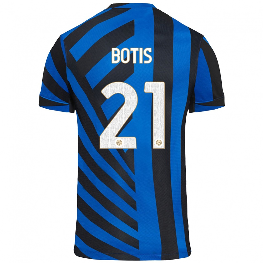 Kandiny Kinder Nikolaos Botis #21 Blau Schwarz Heimtrikot Trikot 2024/25 T-Shirt