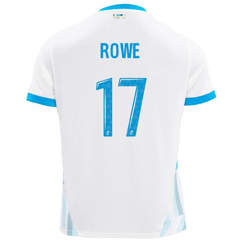 Kandiny Kinder Jonathan Rowe #17 Weiß Himmelblau Heimtrikot Trikot 2024/25 T-Shirt