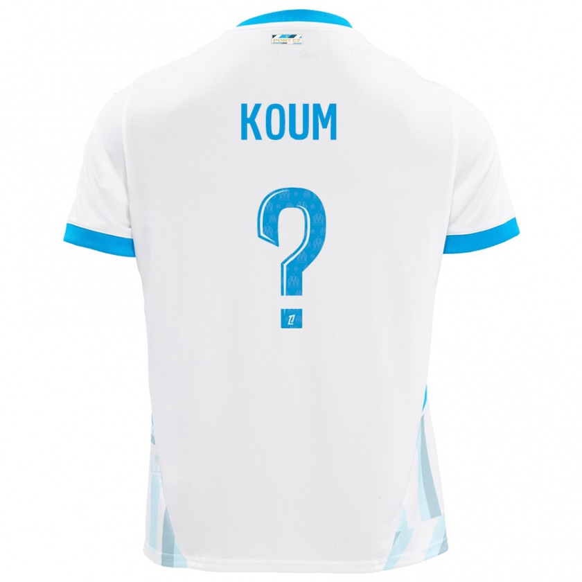 Kandiny Kinder Alexi Koum #0 Weiß Himmelblau Heimtrikot Trikot 2024/25 T-Shirt