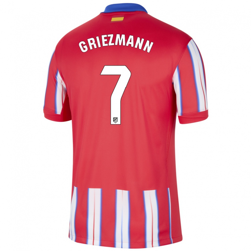 Kandiny Kinder Antoine Griezmann #7 Rot Weiß Blau Heimtrikot Trikot 2024/25 T-Shirt