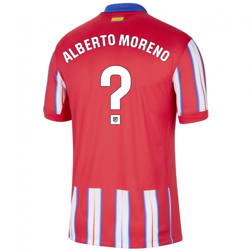 Kandiny Kinder Alberto Moreno #0 Rot Weiß Blau Heimtrikot Trikot 2024/25 T-Shirt