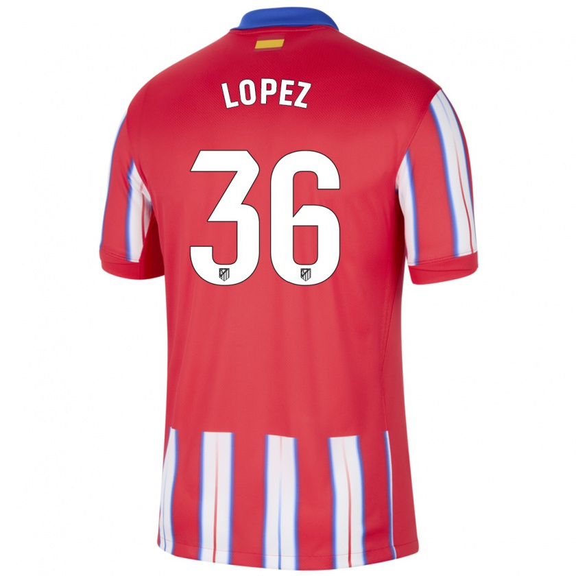 Kandiny Kinder David Lopez #36 Rot Weiß Blau Heimtrikot Trikot 2024/25 T-Shirt