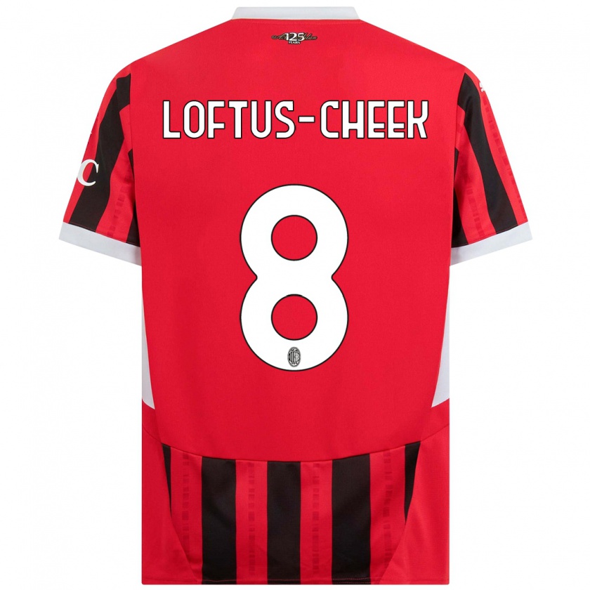 Kandiny Kinder Ruben Loftus-Cheek #8 Rot Schwarz Heimtrikot Trikot 2024/25 T-Shirt