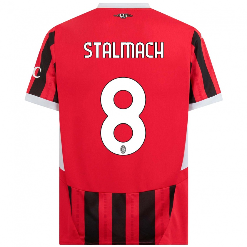 Kandiny Kinder Dariusz Stalmach #8 Rot Schwarz Heimtrikot Trikot 2024/25 T-Shirt