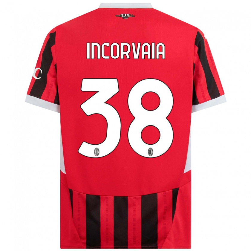 Kandiny Kinder Giovanni Incorvaia #38 Rot Schwarz Heimtrikot Trikot 2024/25 T-Shirt